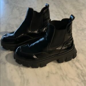 Black Chunky Platform Boots